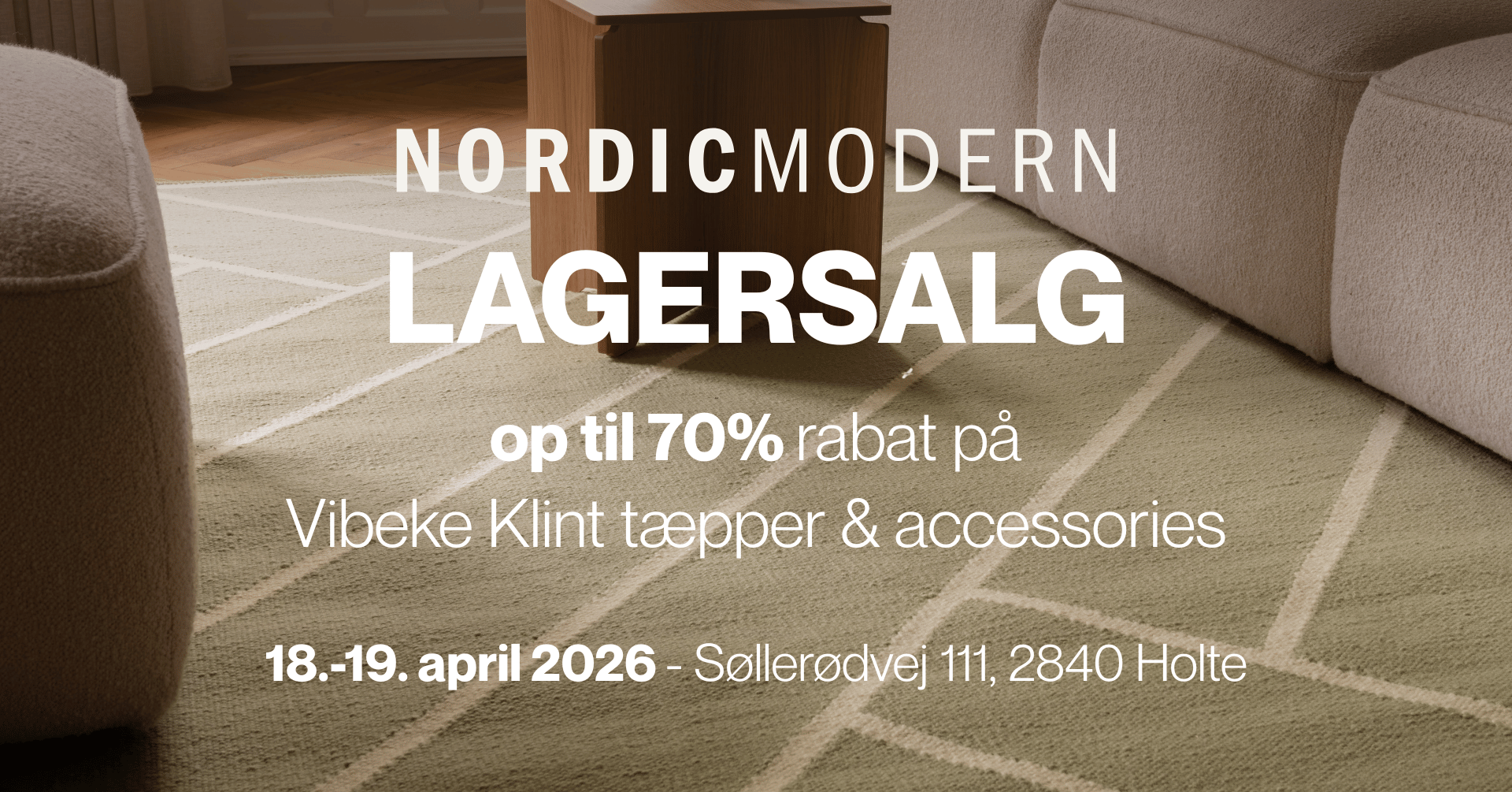 Warehouse Sale in Holte April 18–19, 2026